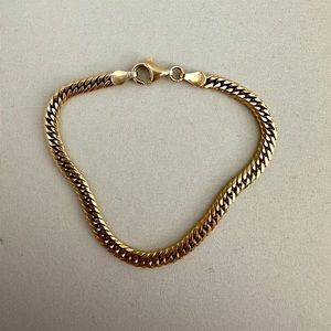Mejuri double curb chain bracelet, gold vermiel